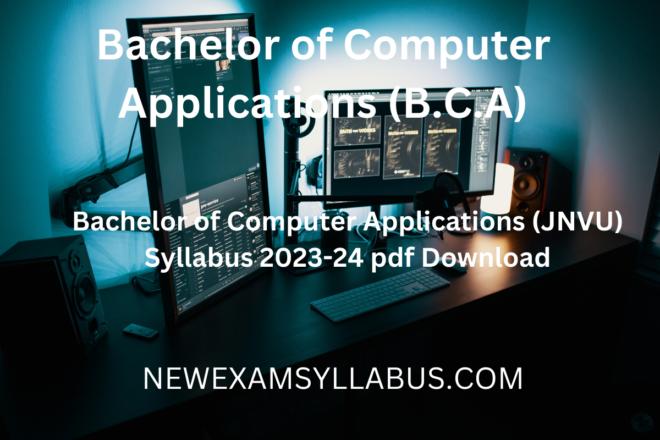 Bachelor of Computer Applications (JNVU) Syllabus 2023-24